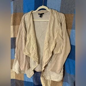 Beige Style & Co Open Cardigan XL